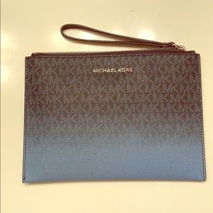 SOLD:Micheal Kors Jetset XL Wristlet - French Blue